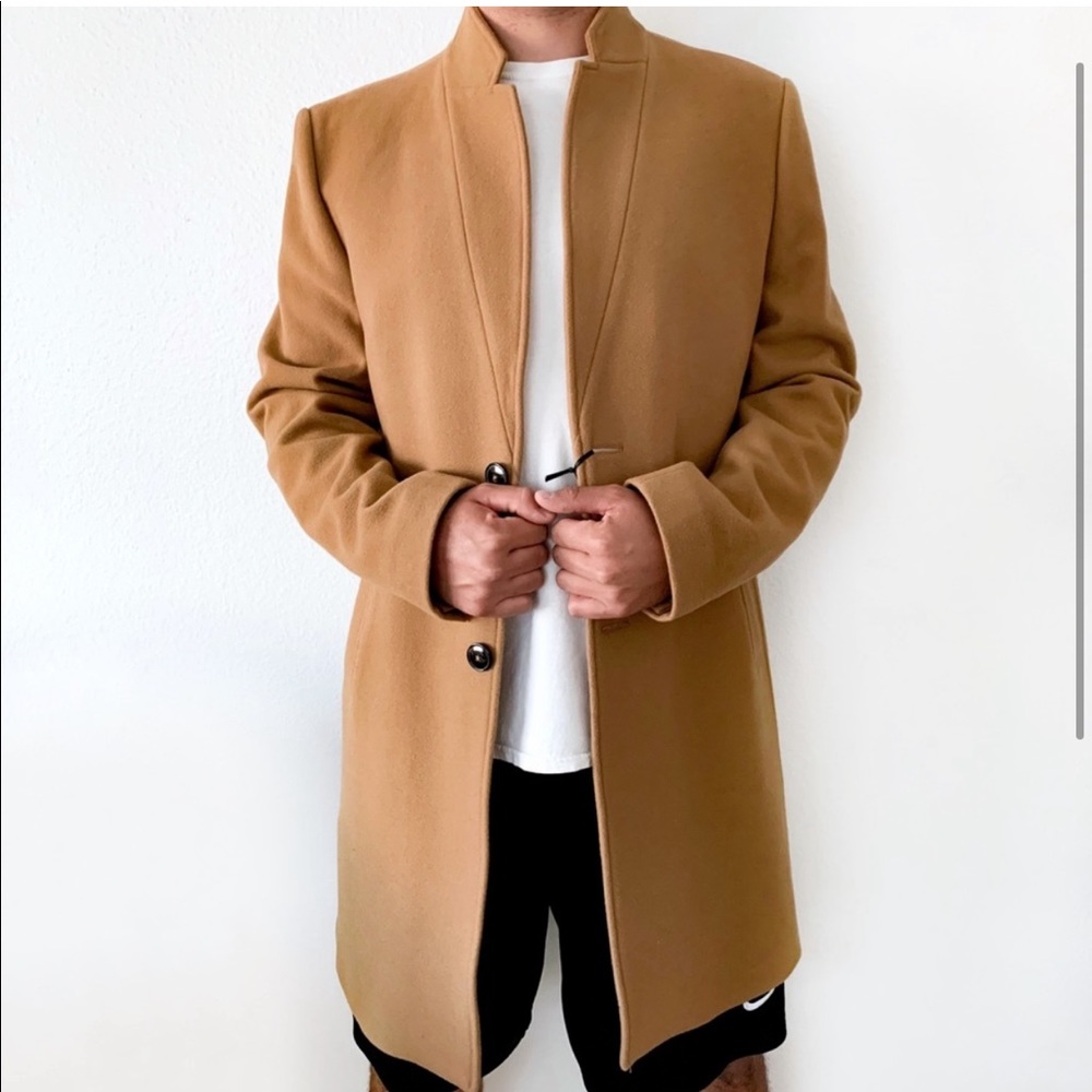 Zara mens carmel peacoat